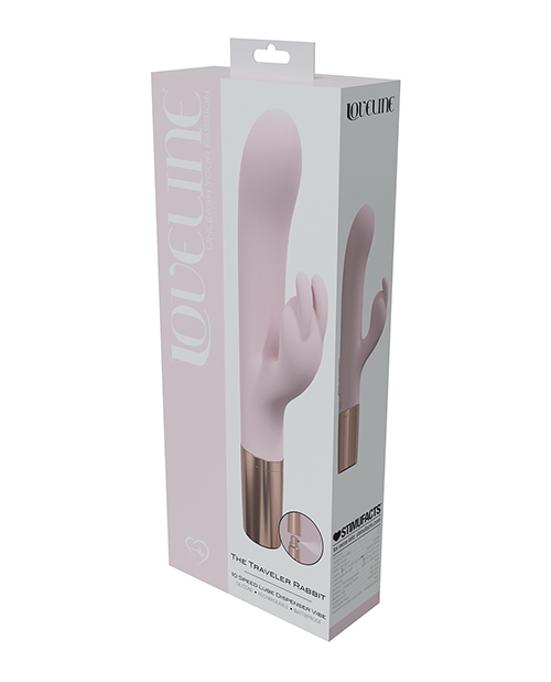 Shop Shots Loveline Traveler Rabbit Vibrator - Pink online