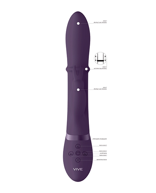 Shop Shots Vive Halo Up & Down Ring G-Spot Rabbit - Purple