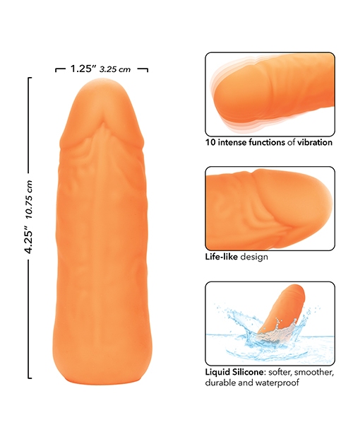 Shop Silicone Studs Mini Vibrating Studs - Orange