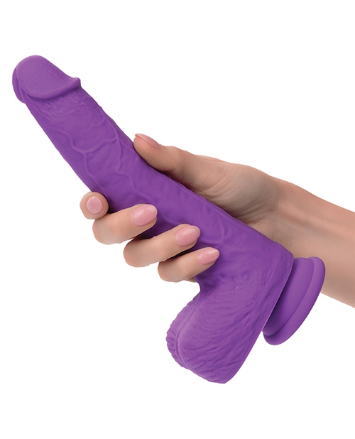Buy Silicone Studs Silicone Studs Rechargeable Gyrating & Thrusting Vibrator - Purple