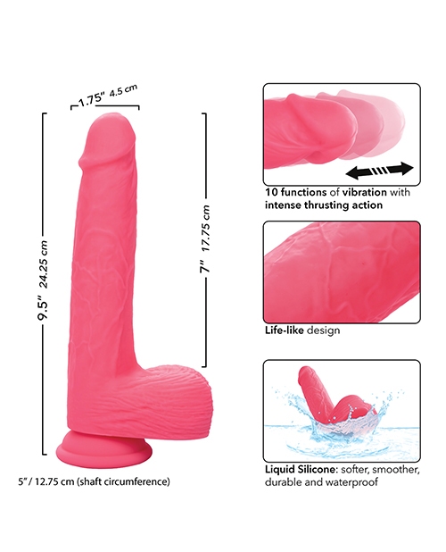 Shop Silicone Studs Rechargeable Rumbling & Thrusting Vibrator