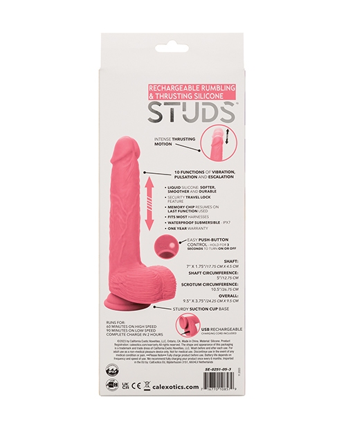 Buy Silicone Studs Rechargeable Rumbling & Thrusting Vibrator