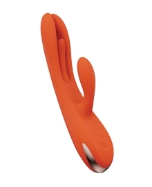 Shop Terri App Controlled Kinky Finger Tapping Rabbit Vibrator - Orange online