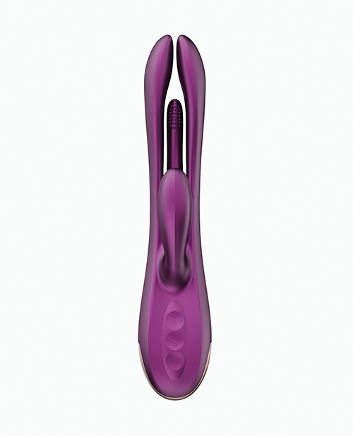Order Terri App Controlled Kinky Finger Tapping Rabbit Vibrator - Purple online