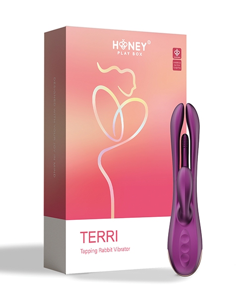 Shop Terri App Controlled Kinky Finger Tapping Rabbit Vibrator - Purple