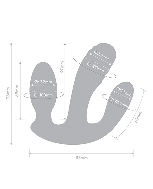 Buy Together Blended Pleasure Remote Controlled Triple-Pronged Vibrator