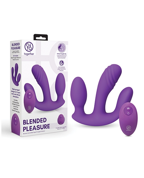 Order Together Blended Pleasure Remote Controlled Triple-Pronged Vibrator