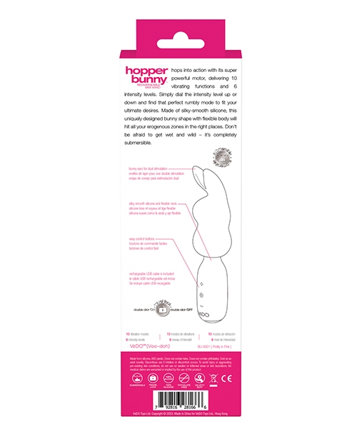 Shop VeDO Hopper Bunny Rechargeable Mini Wand - Pink
