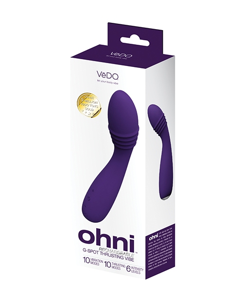 Order VeDO Ohni Rechargeable G-Spot Thrusting Vibe - Purple
