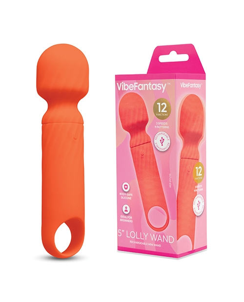 Order Vibe Fantasy 5" Lolly Mini Wand - Orange
