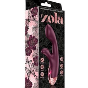 Shop Zola Rechargeable Silicone Dual Massager - Burgundy/Rose Gold online