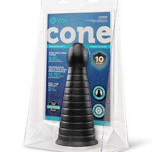 Shop b-Vibe Cone 10 Inch Tapered & Ribbed XXL Dildo with Suction Cup online