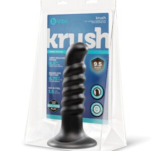 Shop b-Vibe Krush 9.5 Inch Curved & Ribbed XXL Dildo with Suction Cup online