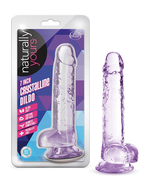 Shop Blush Naturally Yours 7" Crystalline Dildo - Amethyst online