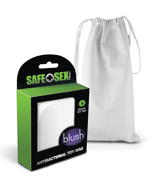 Shop blush safe sex antibacterial toy bag medium - white online