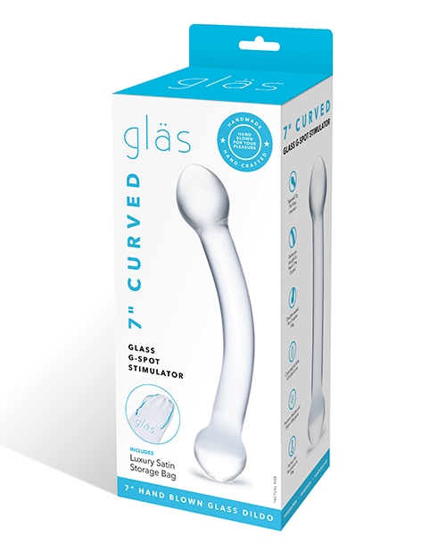 Shop glas 7" curved glass g spot stimulator - clear online