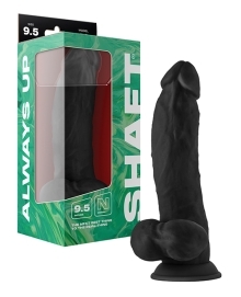 Shop Shaft Model N Flexskin Liquid Silicone 9.5" Side Curve Dong w/Balls - Black online