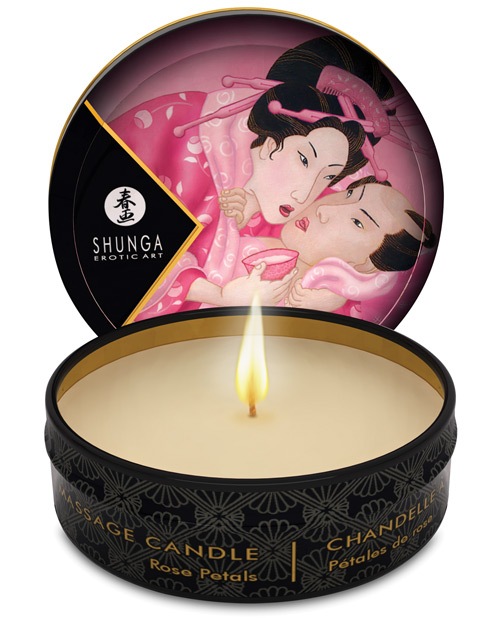 Shop shunga aphrodisia mini candlelight massage candle - 1 oz roses online