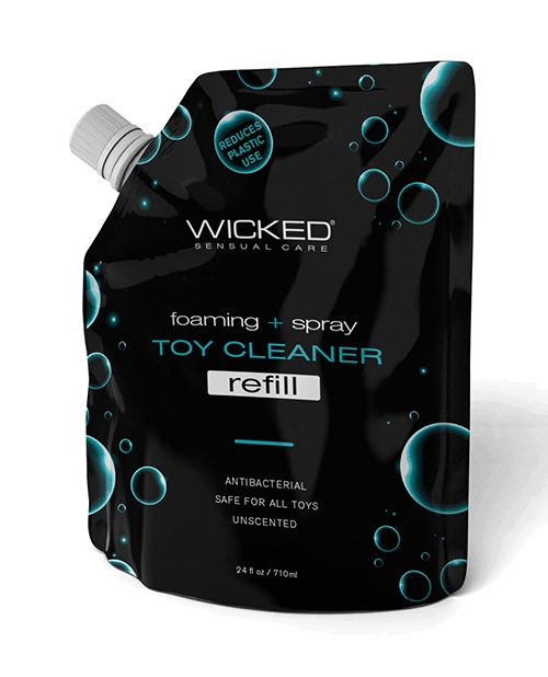 Shop wicked sensual care foaming + spray toy cleaner refill pouch - 24 oz online