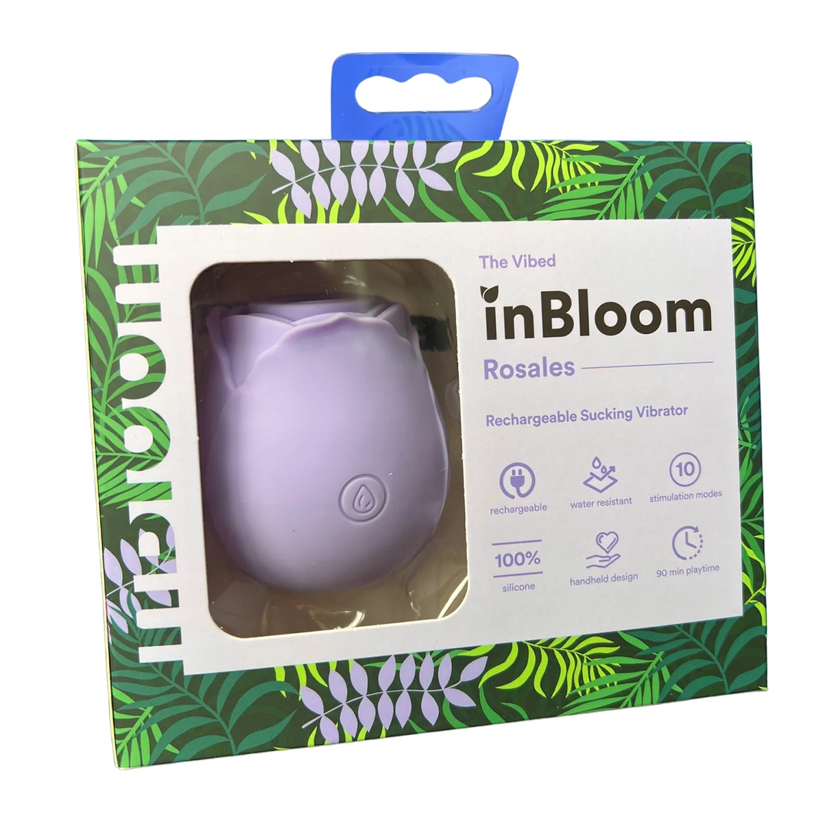 Close-up of the Lavender InBloom vibrator for texture detail