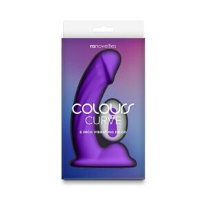 6 inch Dildo NS Novelties Purple Colours Curve Vibrating
