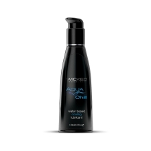 Bottle of  Water Based Lube Wicked Sensual Care showing clean, lightweight formula