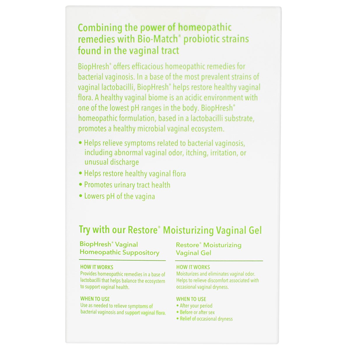 Good Clean Love Biophresh Vaginal Probiotic -10ct intimate cleansers and personal cleansing care by Good Clean Love.