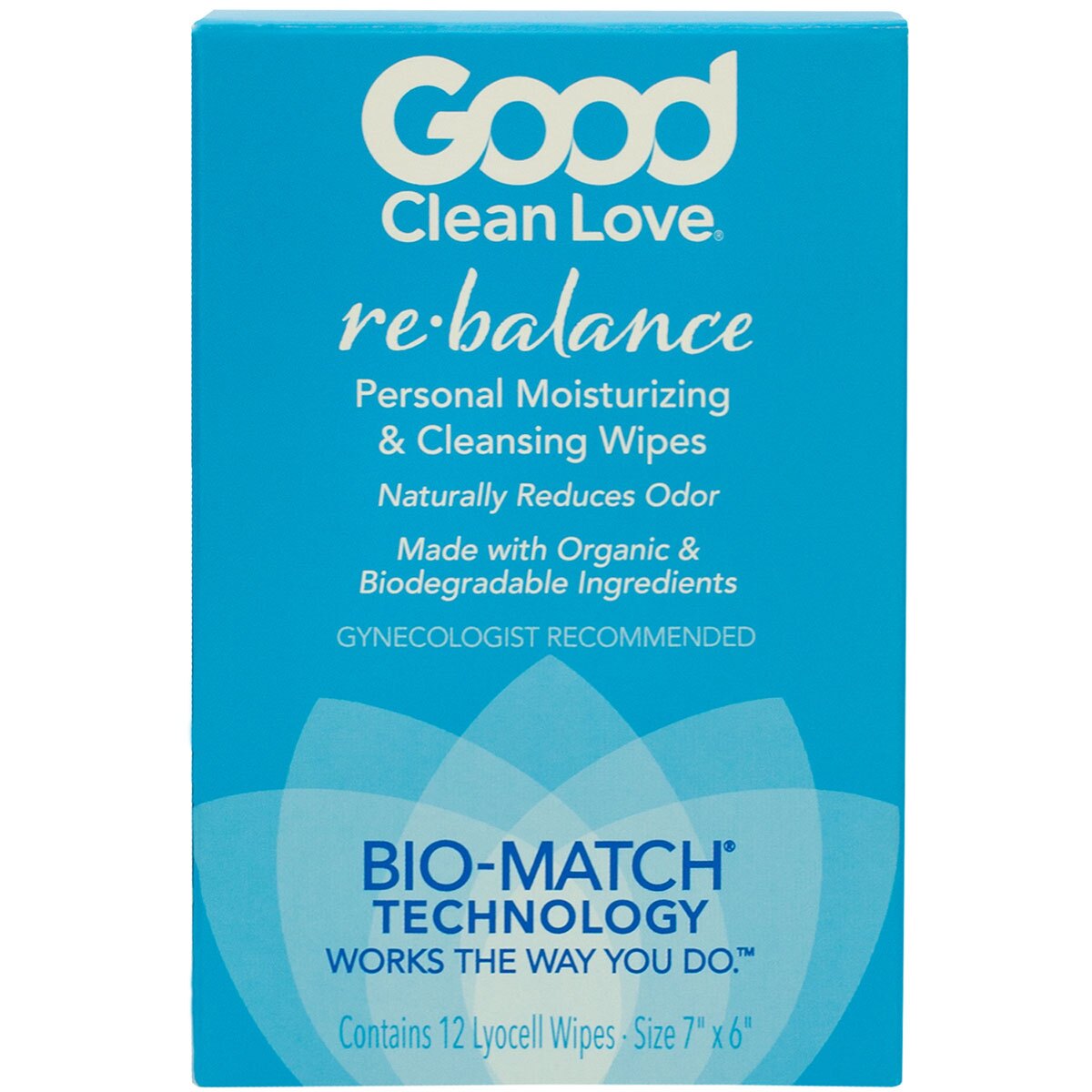 Good Clean Love Rebalance Cleansing Wipes 12 Ct. intimate cleansers and personal cleansing care by Good Clean Love.