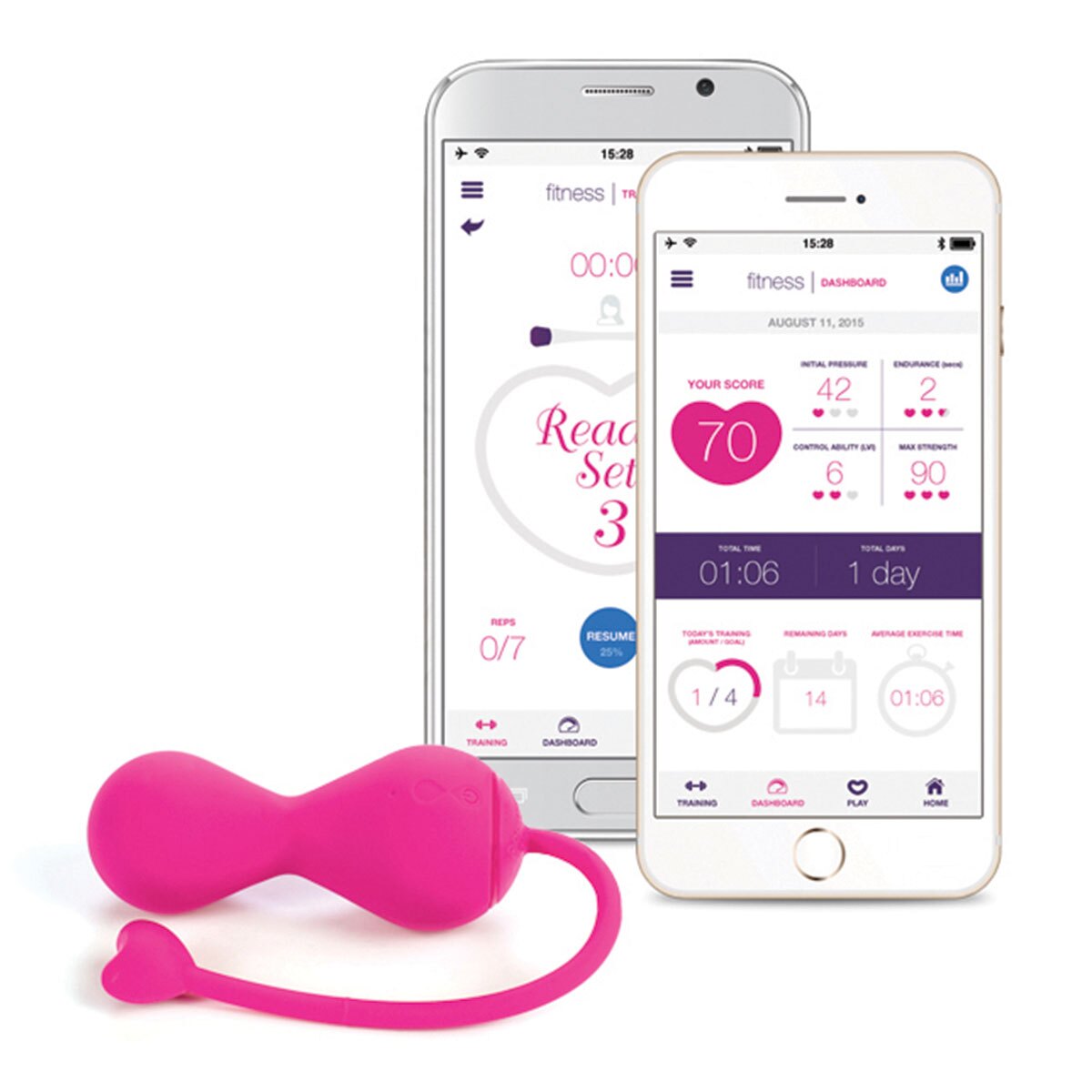 Buy OhMiBod Lovelife Krush Kegel Exerciser Pink kegel exercise device for pelvic floor muscle strengthening.