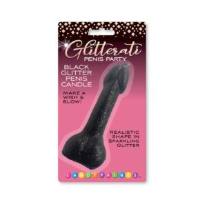 Black Glitter Penis Candle