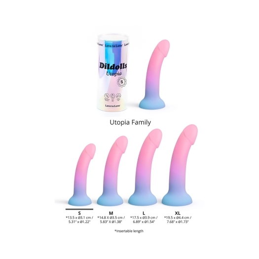 Love to Love Dildolls Utopia Small dildo made by Lovely Planet on sale at herVibrators.com