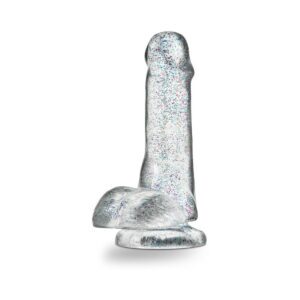 Naturally Yours 6in Glitter Cock Clear Dildo