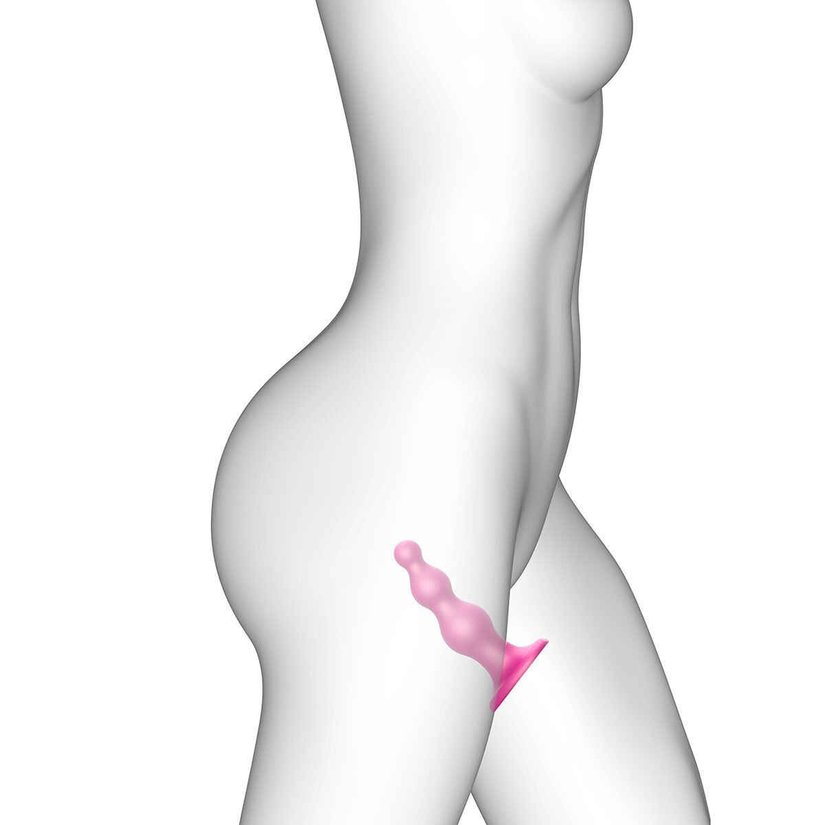 Strap On Me Beads Plug Dil Metallic Raspberry Small dildo made by Strap-On-Me on sale at herVibrators.com