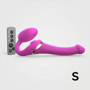 Strap On Me Multi Orgasm Small Bendable Strap On Fuchsia Dildo