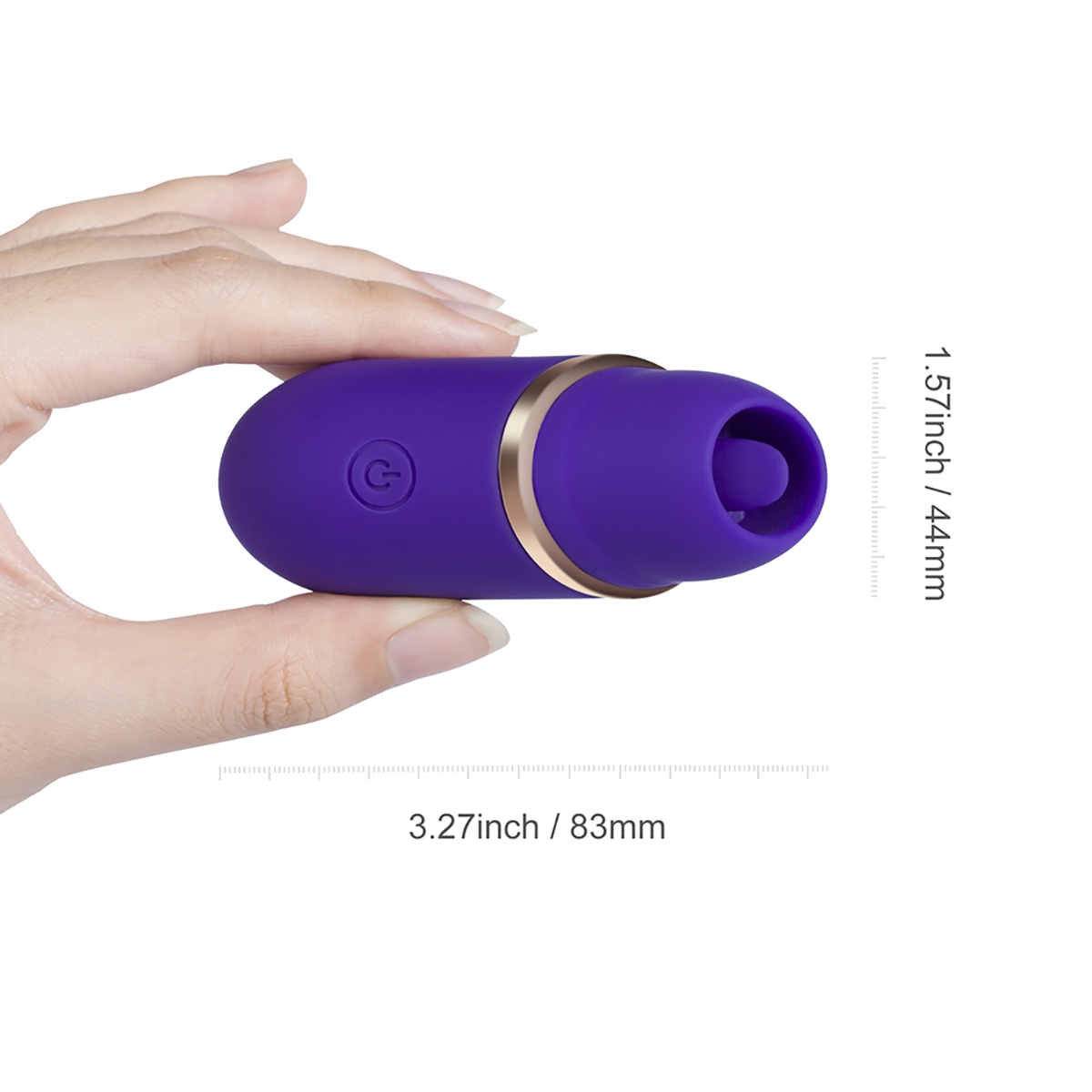 Close-up of the Purple Honey Play Box vibrator for texture detail