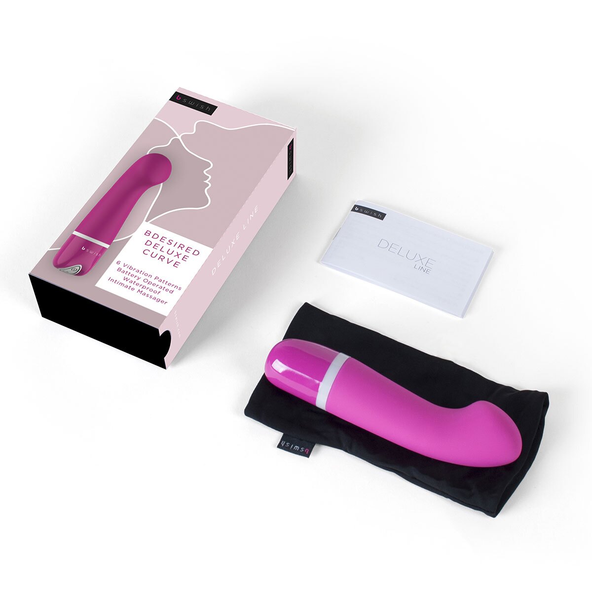 Angled view of the  B Swish vibrator designed for intimate use