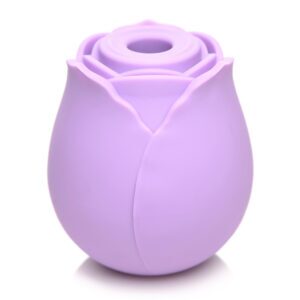 Purple XR Brands Vibrator Bloomgasm 10X Wild Rose Silicone Suction Clit Stimulator