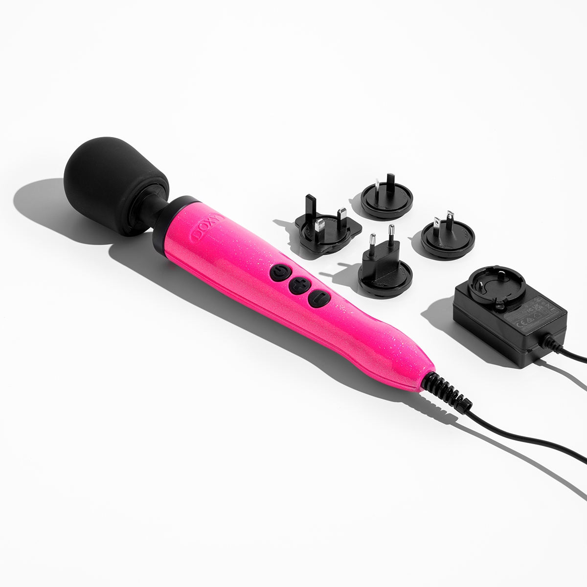 Product image of the Hot Pink Doxy vibrator on clean background