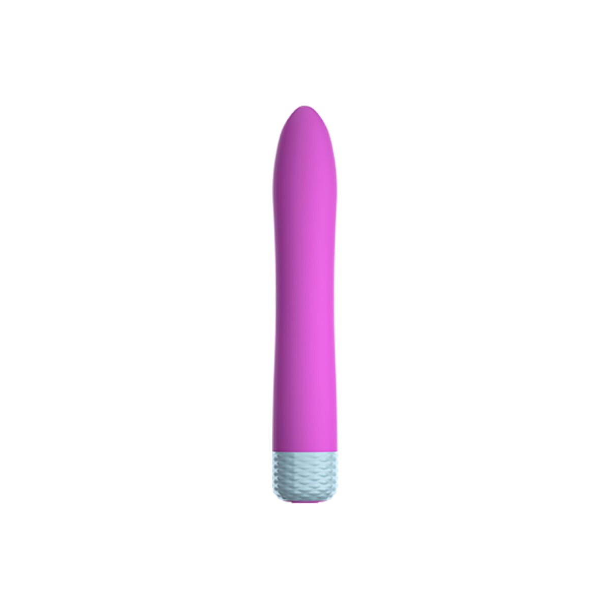 Purple Femme Funn vibrator Densa shown in hand for scale