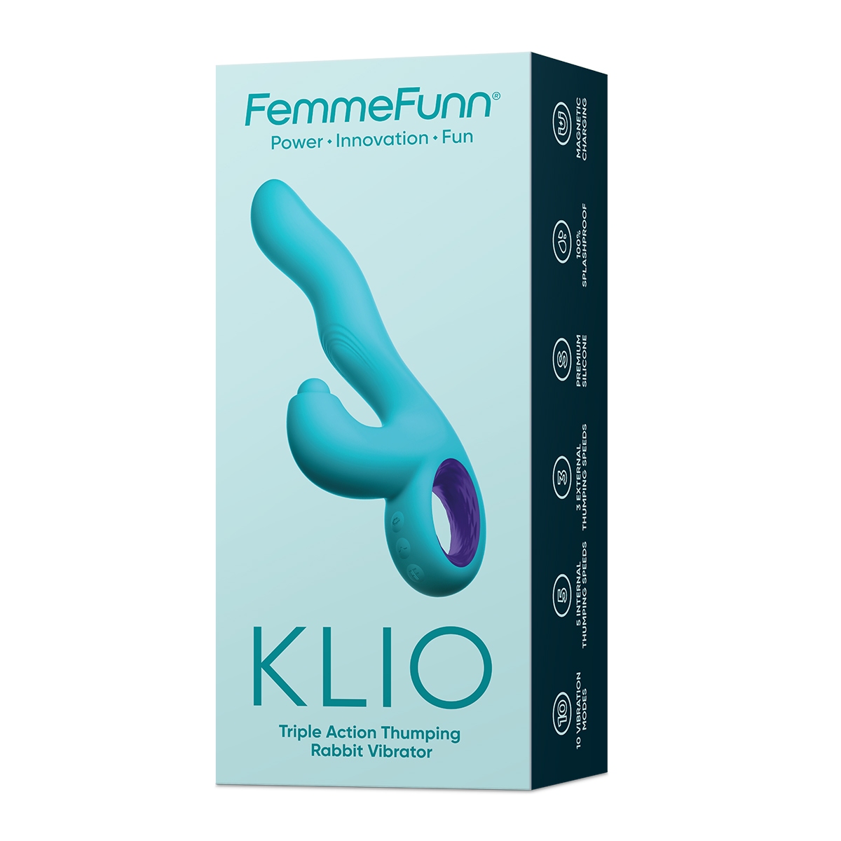 Waterproof design shown in the Aqua Femme Funn vibrator