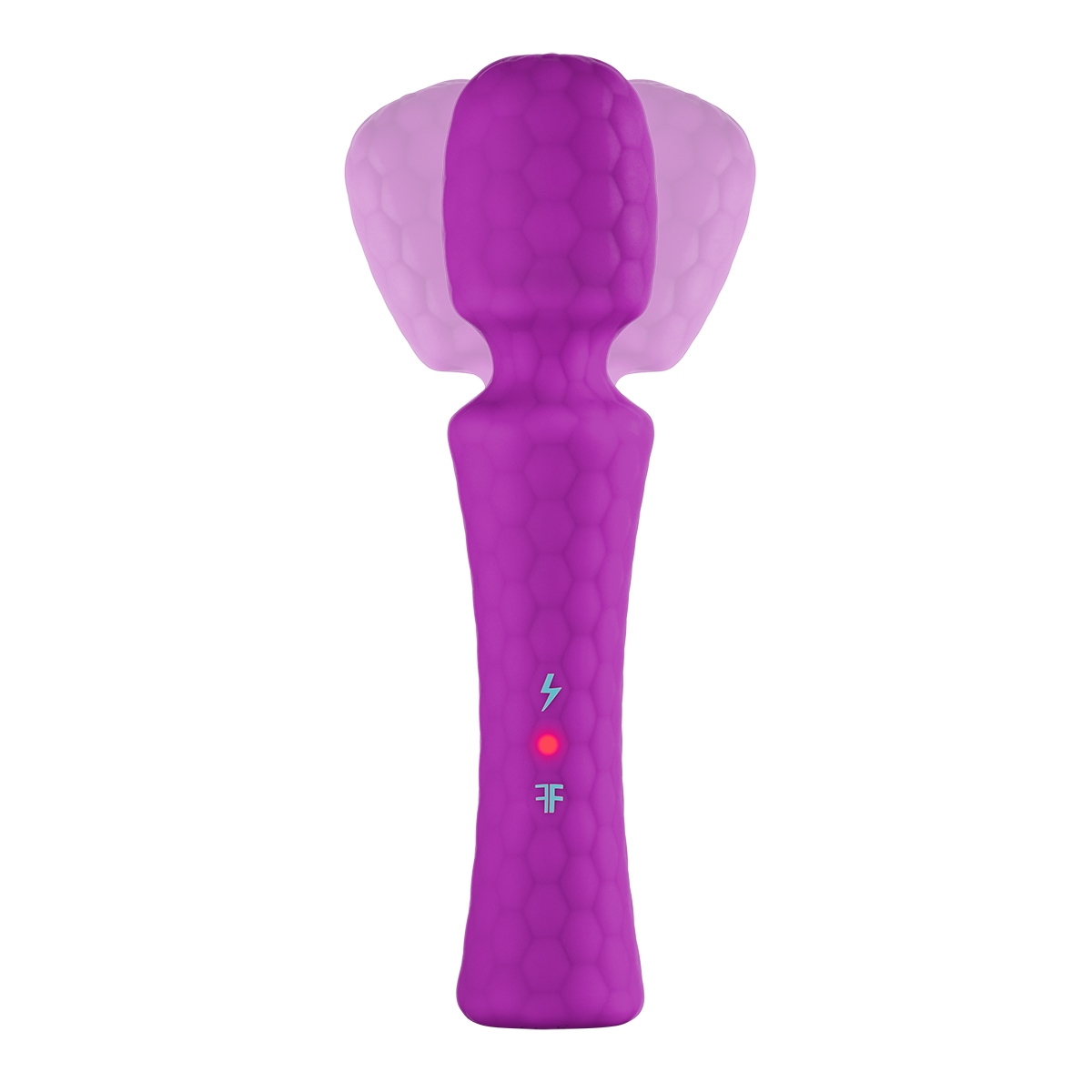 Angled view of the Purple Femme Funn vibrator designed for intimate use