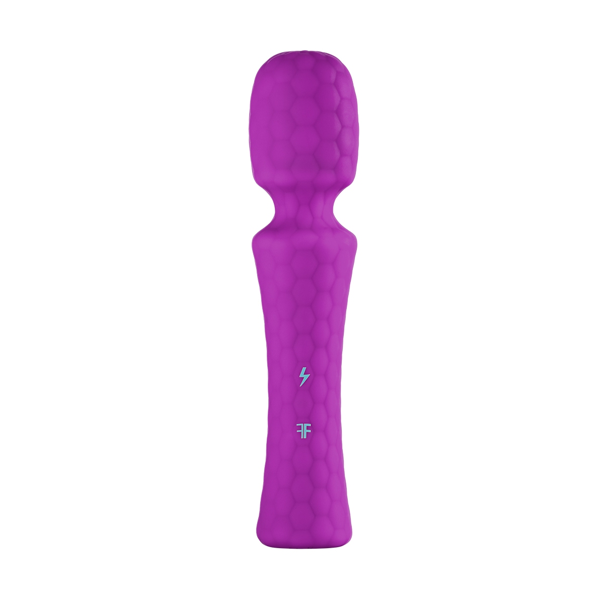 Purple Femme Funn vibrator Ultra shown in hand for scale