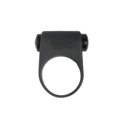 Fifty Shades of Grey vibrator Fifty Shades Feel It, Baby! C-Ring shown in hand for scale