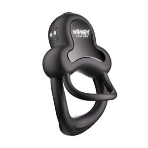 Black Honey Play Box Vibrator Anello App-Controlled Double Cock Ring with Clitoral Stimulator