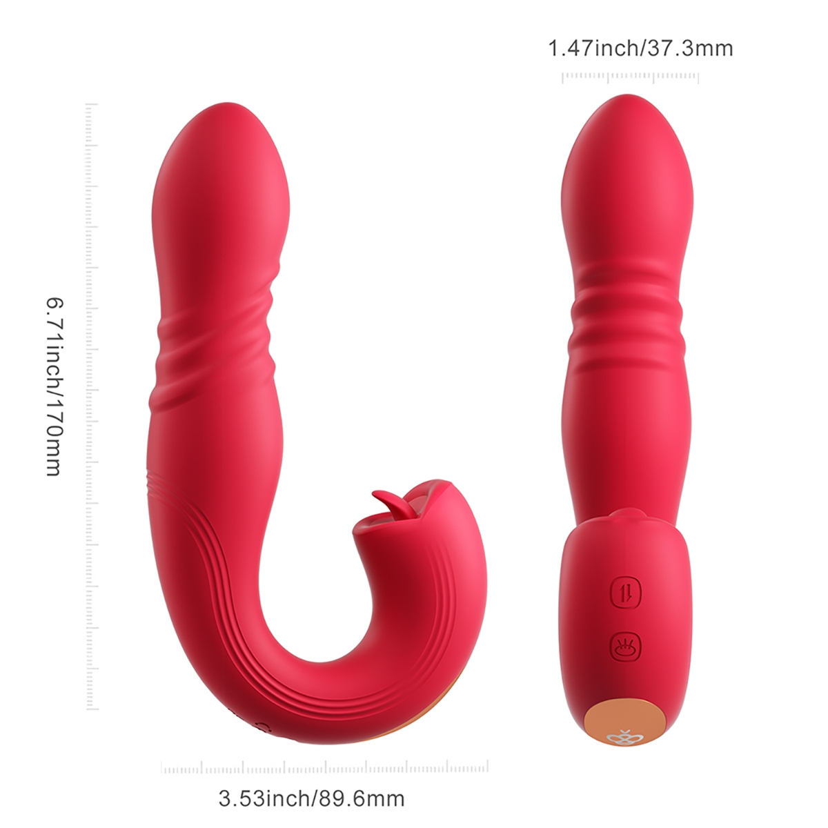 Clit Licker shown in hand for scale