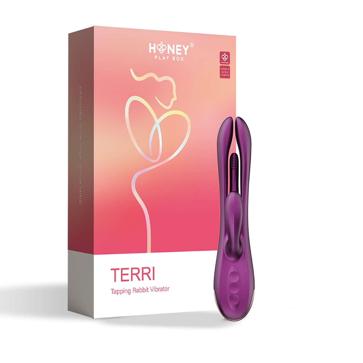 Product image of the  Honey Play Box vibrator on clean background