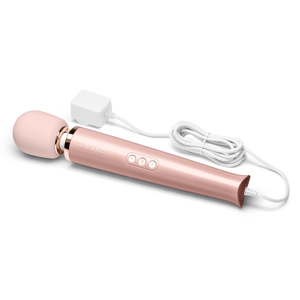 Product image of the Rose Gold Le Wand vibrator on clean background