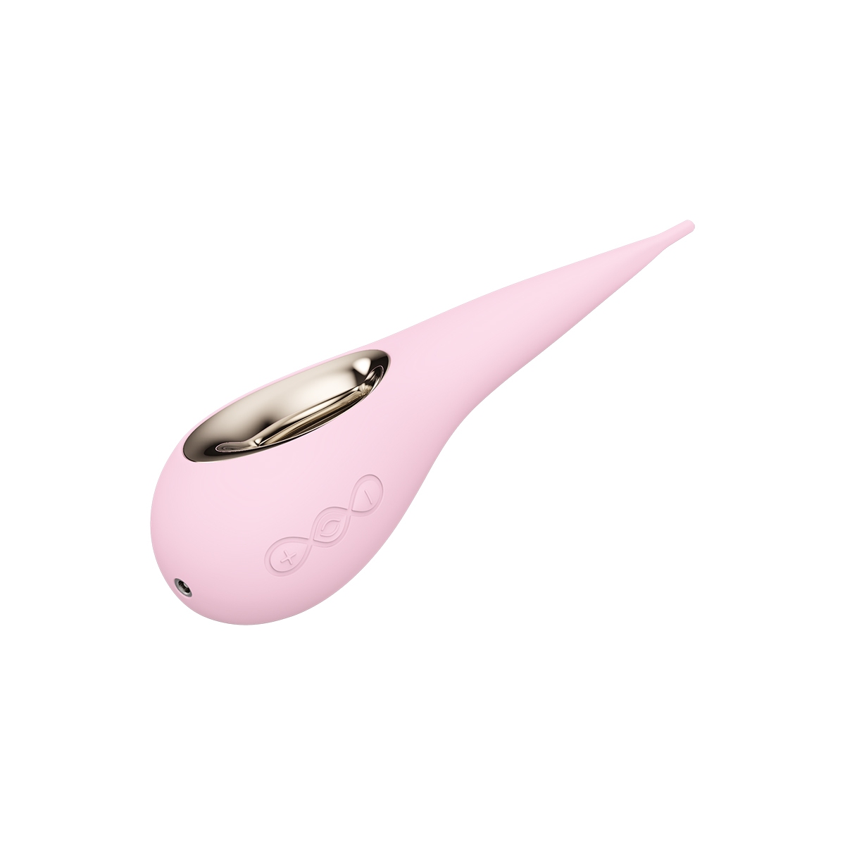 Close-up of the Pink LELO vibrator for texture detail