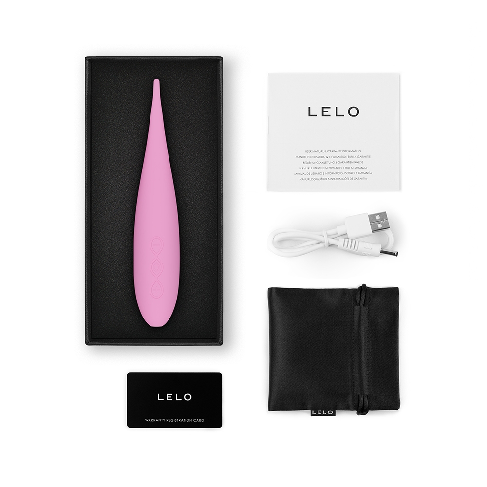 Close-up of the Pink LELO vibrator for texture detail