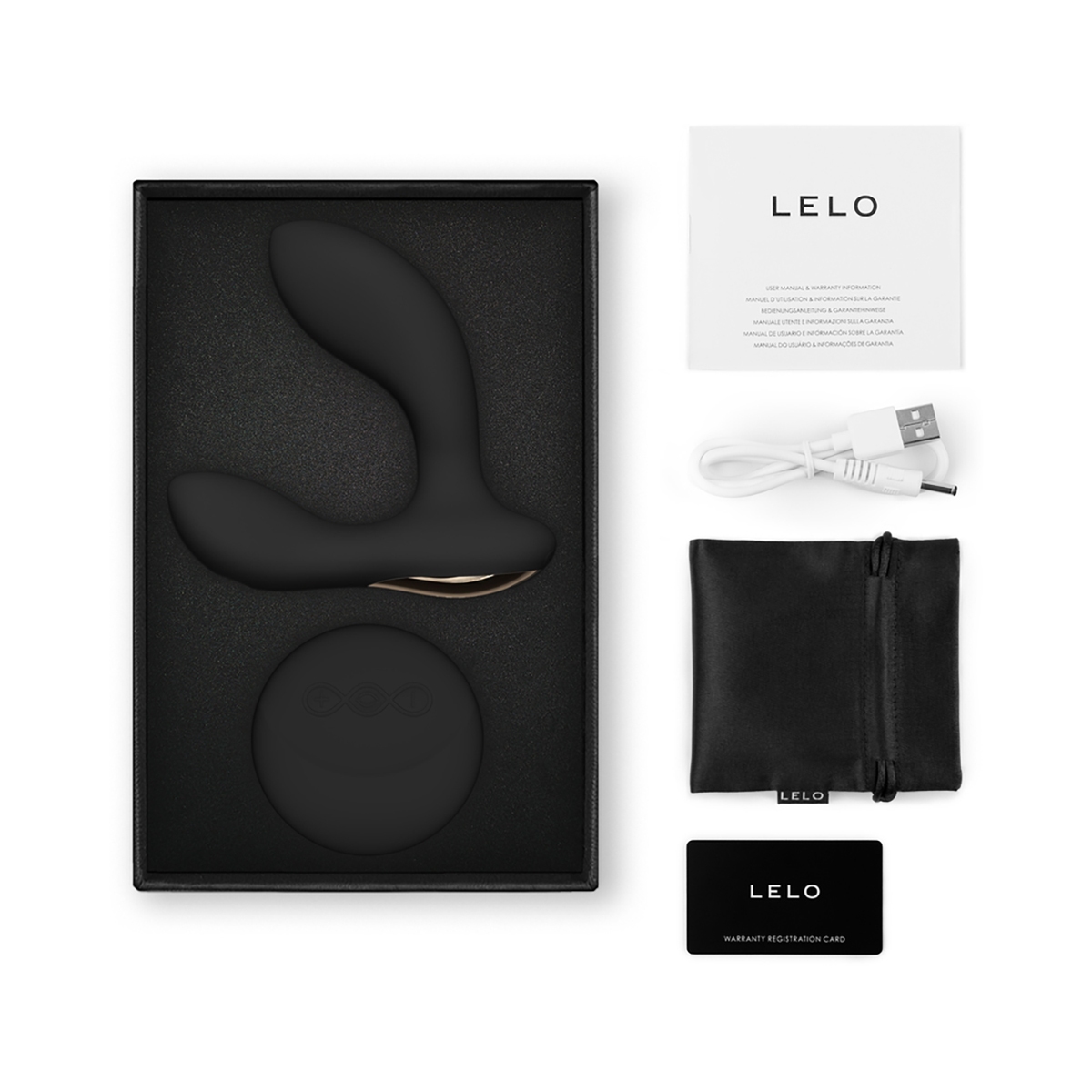 Close-up of the Black LELO vibrator for texture detail